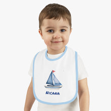 Cargar imagen en el visor de la galería, Nicana Baby Sail On Jersey Bib