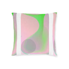 将图片加载到图库查看器,Nicana Rosa y Verde Square Pillow - White Back
