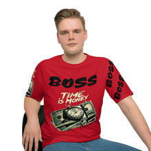 Cargar imagen en el visor de la galería, Nicana Boss Men's Loose T-shirt- dark red