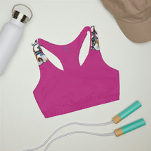 Load image into Gallery viewer, Girls' Pink Petals Double Lined Seamless Sports Bra