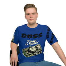 Cargar imagen en el visor de la galería, Nicana Boss Men's Loose T-shirt- Blue