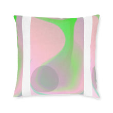 将图片加载到图库查看器,Nicana Rosa y Verde Square Pillow - White Back