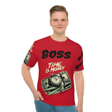Cargar imagen en el visor de la galería, Nicana Boss Men's Loose T-shirt- dark red