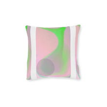 将图片加载到图库查看器,Nicana Rosa y Verde Square Pillow - White Back
