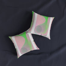 将图片加载到图库查看器,Nicana Rosa y Verde Square Pillow - White Back