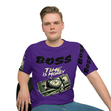 Cargar imagen en el visor de la galería, Nicana Boss Men's Loose T-shirt- Royal Purple