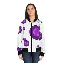 将图片加载到图库查看器,Nicana Planet Purple Women's Bomber Jacket (AOP)