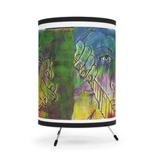 将图片加载到图库查看器,Nicana Peek-a-Boo Purple Tripod Lamp with High-Res Printed Shade, US\CA plug