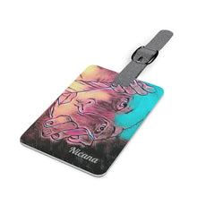 Load image into Gallery viewer, Nicana Peek-a-Boo Pink Luggage Tag, Rectangle