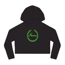 Cargar imagen en el visor de la galería, Nicana Azul Verde Swirl Women’s Cropped Hooded Sweatshirt