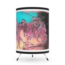 将图片加载到图库查看器,Nicana Peek-a-Boo Pink Tripod Lamp with High-Res Printed Shade, US\CA plug