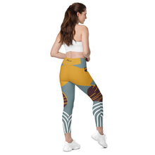 Cargar imagen en el visor de la galería, Nicana Egyptian Crossover leggings with pockets