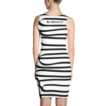 Cargar imagen en el visor de la galería, Nicana Black and White Stripes Dress