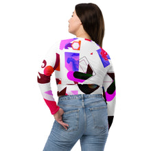 Cargar imagen en el visor de la galería, Nicana Color Check long-sleeve crop top