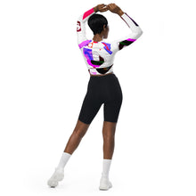 Cargar imagen en el visor de la galería, Nicana Color Check long-sleeve crop top