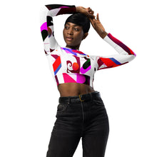 Cargar imagen en el visor de la galería, Nicana Color Check long-sleeve crop top