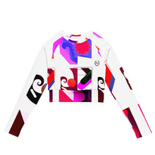 Cargar imagen en el visor de la galería, Nicana Color Check long-sleeve crop top