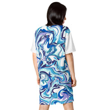 Cargar imagen en el visor de la galería, Nicana Azul Swirl T-shirt Dress