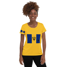 Cargar imagen en el visor de la galería, Nicana Bajan Pride Women's Athletic T-shirt