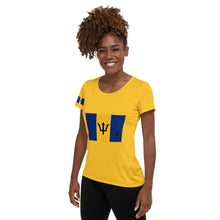 Cargar imagen en el visor de la galería, Nicana Bajan Pride Women's Athletic T-shirt