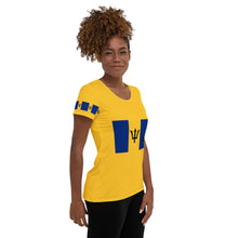 Cargar imagen en el visor de la galería, Nicana Bajan Pride Women's Athletic T-shirt