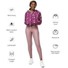 将图片加载到图库查看器,Nicana Queen of Hearts Women’s cropped windbreaker