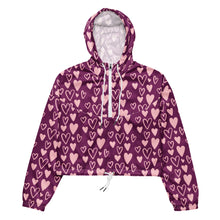 将图片加载到图库查看器,Nicana Queen of Hearts Women’s cropped windbreaker