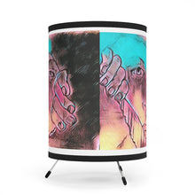 将图片加载到图库查看器,Nicana Peek-a-Boo Pink Tripod Lamp with High-Res Printed Shade, US\CA plug