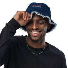 Load image into Gallery viewer, Escape the Ordinary Nicana Distressed denim bucket hat