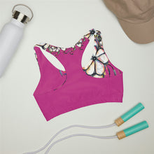 Load image into Gallery viewer, Girls' Pink Petals Double Lined Seamless Sports Bra