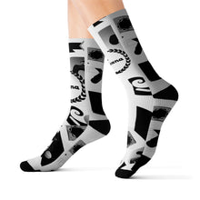 Cargar imagen en el visor de la galería, Nicana Black/ White Block Socks