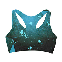 将图片加载到图库查看器,Nicana Turquoise Tuplis Girls' Double Lined Seamless Sports Bra