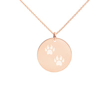 将图片加载到图库查看器,Paw Prints Engraved Disc Nicana Necklace