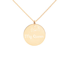 Load image into Gallery viewer, My Queen Nicana Engraved Silver Disc Necklace