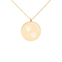 将图片加载到图库查看器,Paw Prints Engraved Disc Nicana Necklace