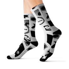 Cargar imagen en el visor de la galería, Nicana Black/ White Block Socks