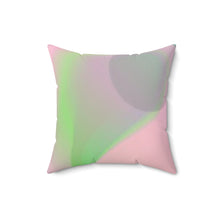 将图片加载到图库查看器,Nicana Rosa y Verde Spun Polyester Square Pillow