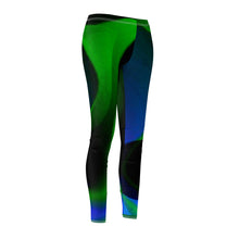 Cargar imagen en el visor de la galería, Nicana Azul Verde Women's Casual Leggings