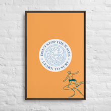 Cargar imagen en el visor de la galería, Nicana Don't Fight The Wave (male) Framed canvas