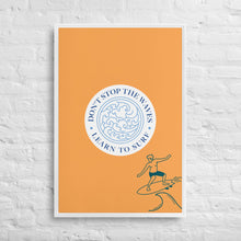 Cargar imagen en el visor de la galería, Nicana Don't Fight The Wave (male) Framed canvas