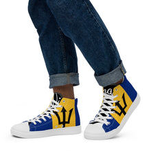 Load image into Gallery viewer, Bajan Pride Men’s high top Nicana canvas shoes