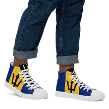 Load image into Gallery viewer, Bajan Pride Men’s high top Nicana canvas shoes