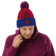 Load image into Gallery viewer, Nicana Letterman Pom-Pom Beanie