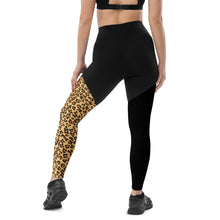 将图片加载到图库查看器,Nicans Leopard/Blk Sports Leggings
