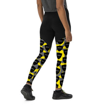 将图片加载到图库查看器,Nicana Shield Black and Yellow Sports Leggings