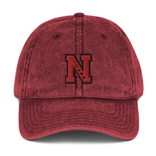 Load image into Gallery viewer, Nicana Red Letterman Vintage Cotton Twill Cap