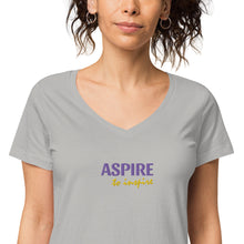 Load image into Gallery viewer, Aspire to Inspire,  Nicana Women’s fitted v-neck t-shirt
