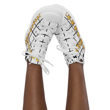 Charger l'image dans la galerie, Nicana Stripes Women’s high top B/W canvas shoes