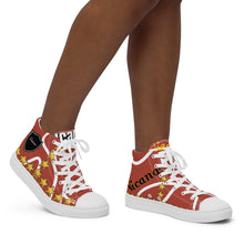 将图片加载到图库查看器,Nicana Shells Women’s high top Red canvas shoes