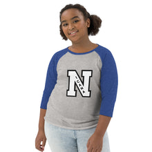 Cargar imagen en el visor de la galería, Nicana Letterman Youth baseball shirt